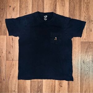 Uniqlo Men's Black Tee with Character Pocket